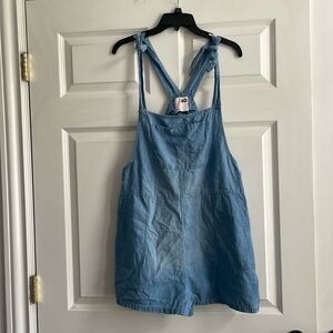 Lightweight denim jumpsuit shorts Size-XXL ( fits like a size large)